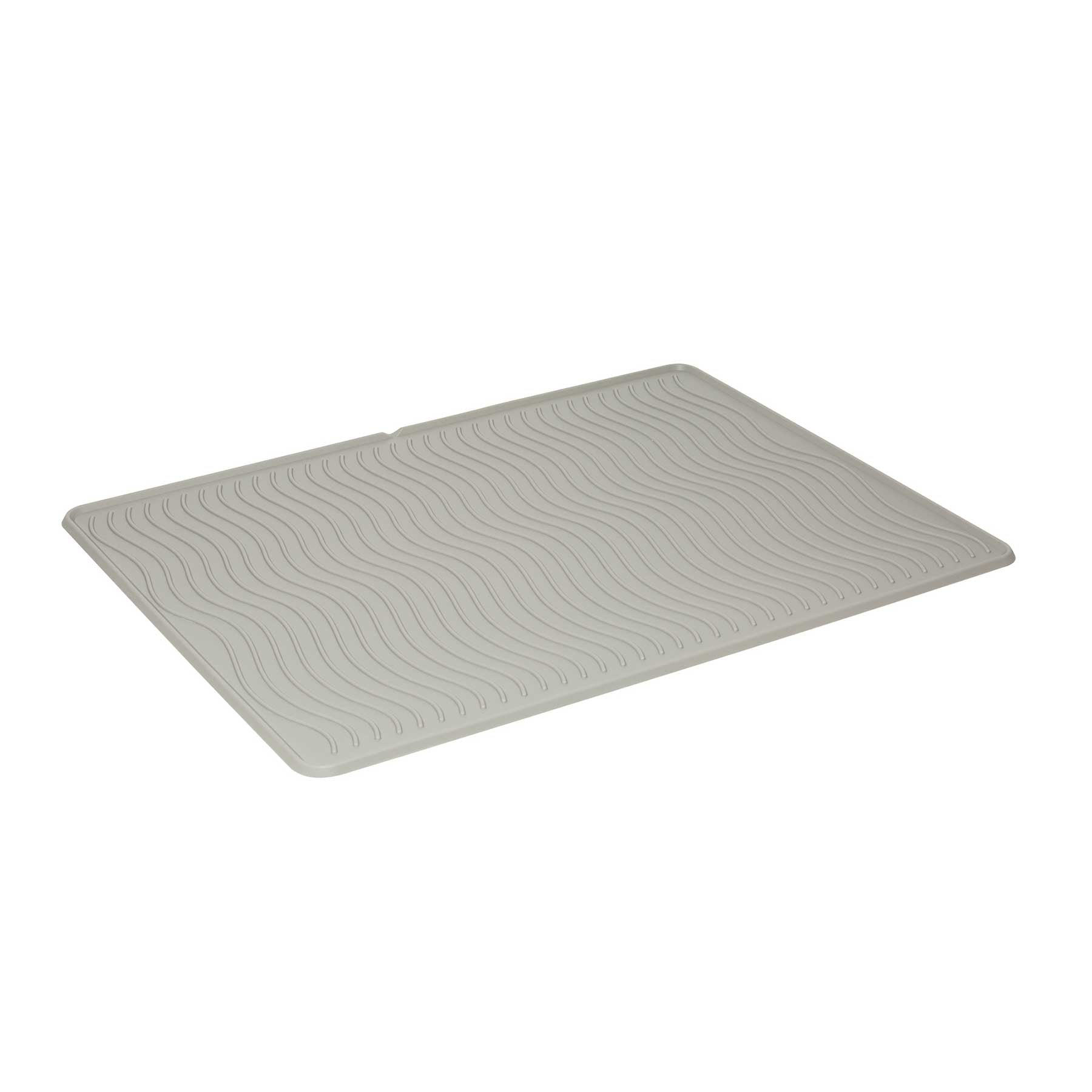 The PetFusion ToughGrip Cat Litter Mat, made of premium silicone with a wavy line design, features cushioning and odor prevention. Its smooth surface on a white background offers superior protection.