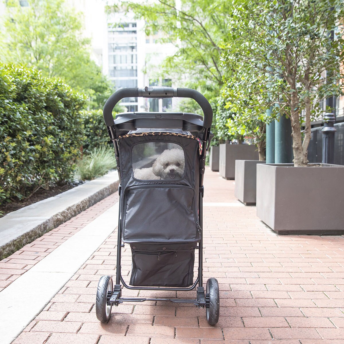 cheetah print dog stroller Gen7Pets Cheetah Promenade Pet Stroller – Petmate