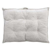 The La-Z-Boy Salt & Pepper Cooper Mattress Dog Bed is a soft, light gray rectangular pillow featuring a textured fabric with visible quilted stitching lines and Comfort Select filling for extra coziness.