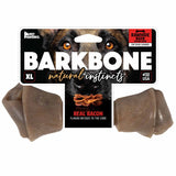 The Petqwerks BarkBone Natural Instincts Rawhide Style Bacon Nylon Chew features XL-sized, bacon-flavored nylon chews for tough chewers. With a playful dogs face on the package, these USA-made bones are rawhide-free and focus on dental health.