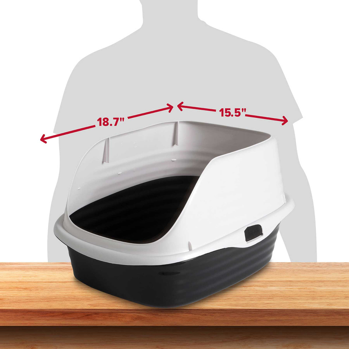 Arm & Hammer Large Rimmed Wave Litter Box – Petmate