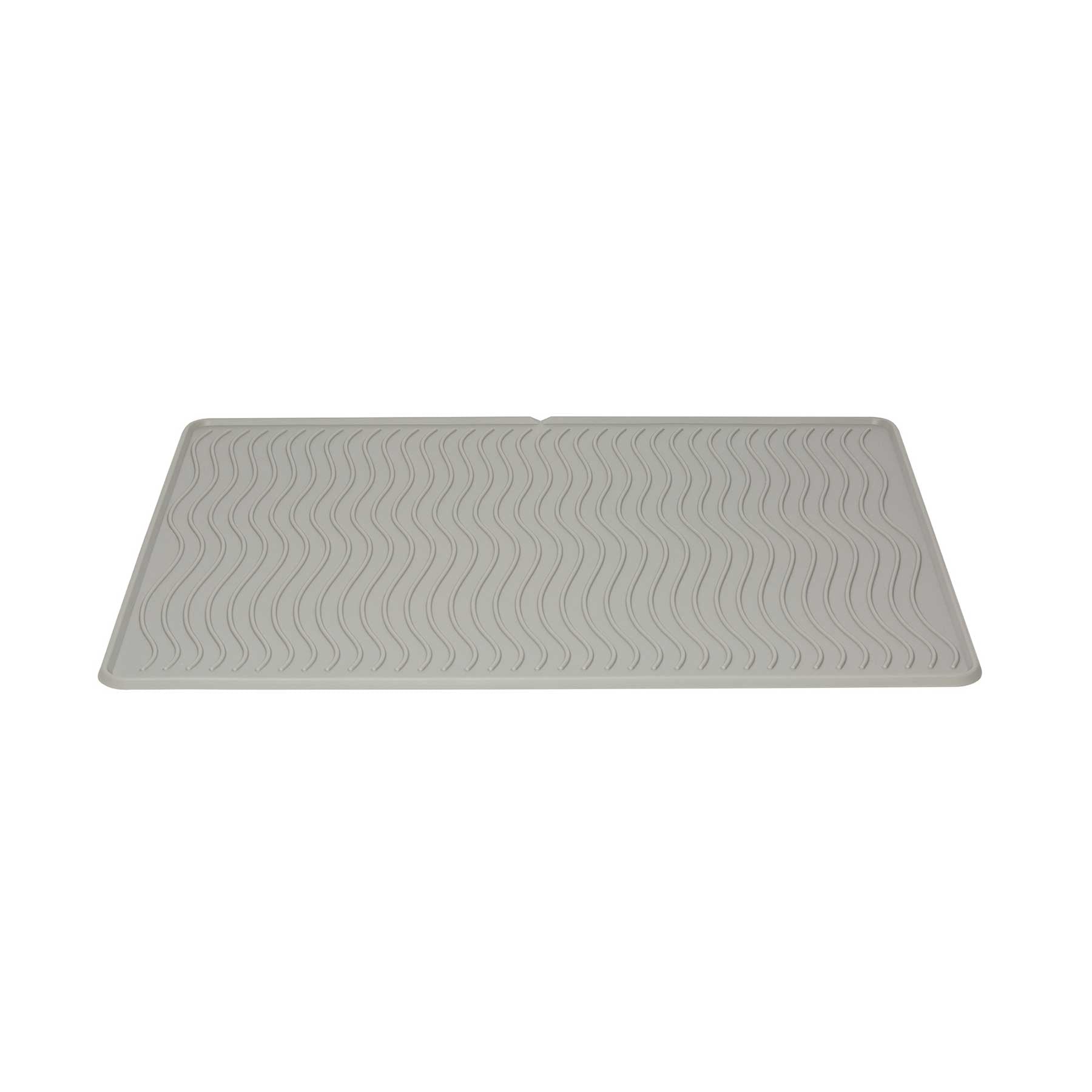 The PetFusion ToughGrip Cat Litter Mat features premium silicone in a rectangular shape with a wavy line pattern, ensuring excellent odor prevention.
