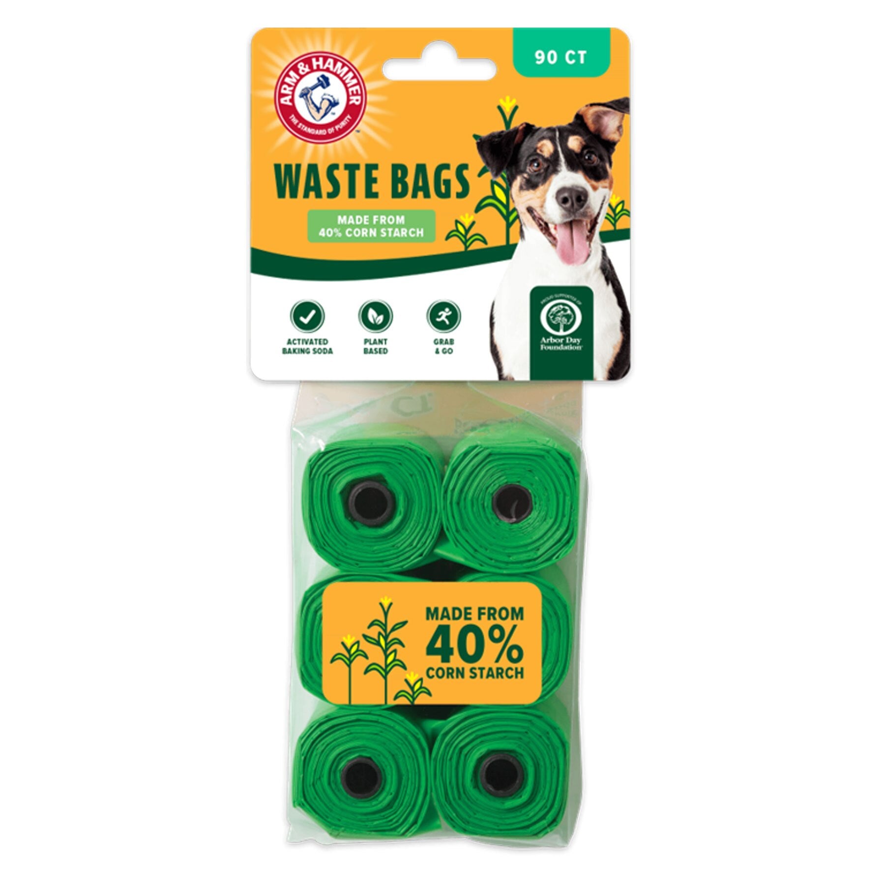 Arm & Hammer Cornstarch Waste Bags. SKUS: 71091