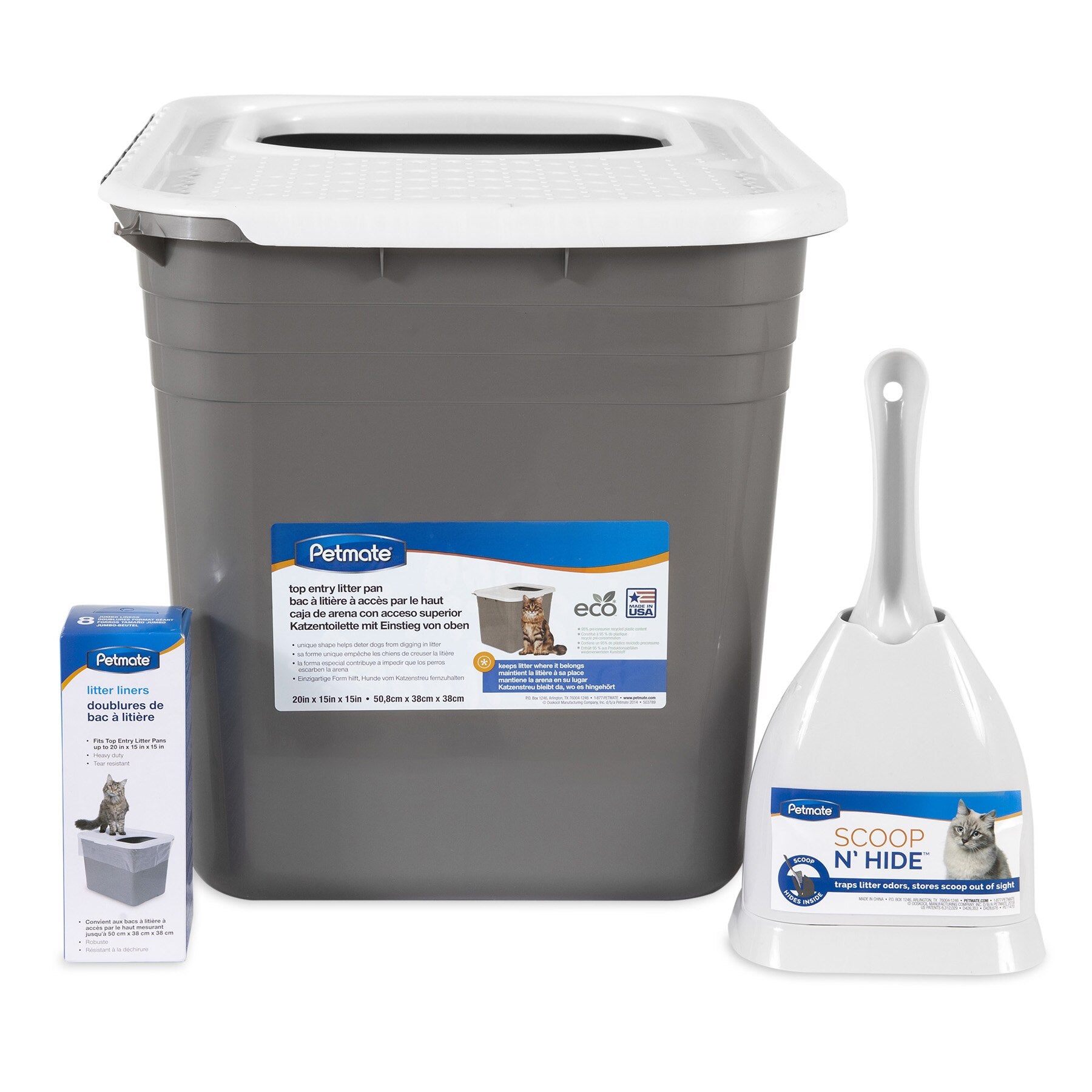 Petmate Top Entry Litter Pan & Accessories Value Pack Petmate