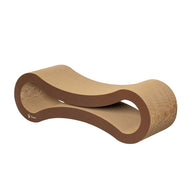 The PetFusion Ultimate Cat Scratcher Lounge by Petfusion is an hourglass-shaped, cardboard cat lounge with textured surfaces, ideal for scratching and relaxing. Its curved design and hollow center elevate home decor while offering endless fun for your feline companions.