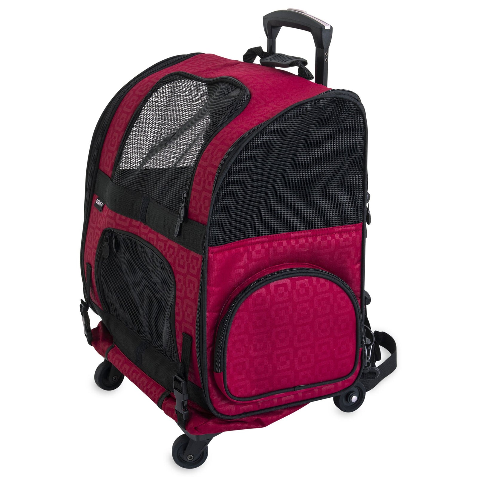 Gen7Pets Red Geometric RollerCarrier Petmate