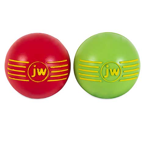 JW Holiday ISqueak Balls 2-Pack. SKUS: 33196,33195