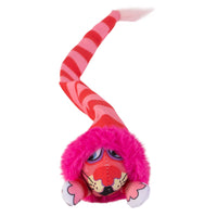 Meet the FAT CAT Classic Tailchasers Cat Toy by Fatcat—an enchanting pink and red striped plush worm with a lion face, part of the Zoom Around the Room® series. Featuring heart-shaped paws and a furry pink mane, its perfect for thrilling feline adventures!.