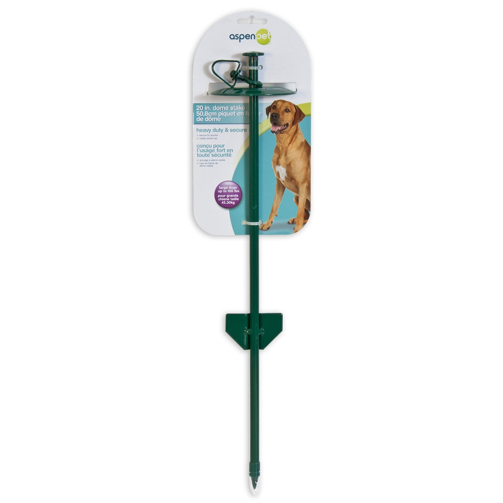 Aspen Pet 20-Inch Dome Dog Tie-Out Stake. SKUS: 3459999
